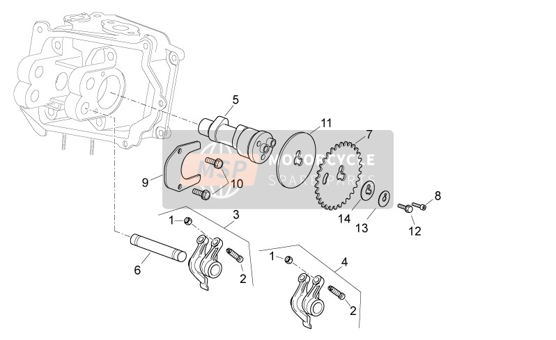 Aprilia Atlantic 125 E3 2010 Camshaft for a 2010 Aprilia Atlantic 125 E3