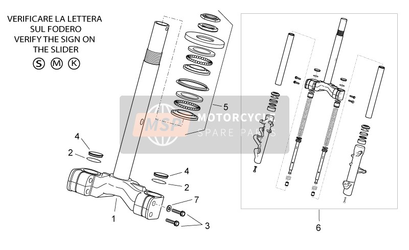 Aprilia Atlantic 300 2010 Forcella anteriore I per un 2010 Aprilia Atlantic 300