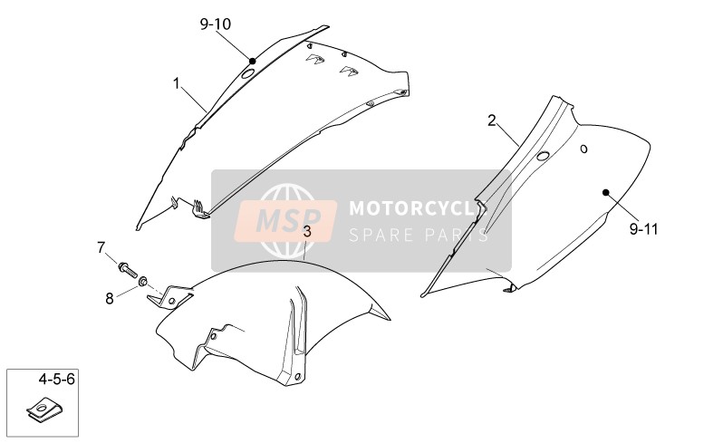 Aprilia Atlantic 300 2011 Corpo posteriore I per un 2011 Aprilia Atlantic 300