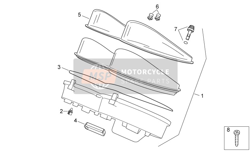 Aprilia Atlantic 300 2011 Pannello di controllo per un 2011 Aprilia Atlantic 300