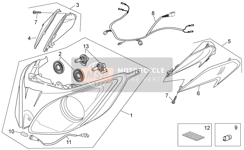 Aprilia Atlantic 300 2011 Headlight for a 2011 Aprilia Atlantic 300