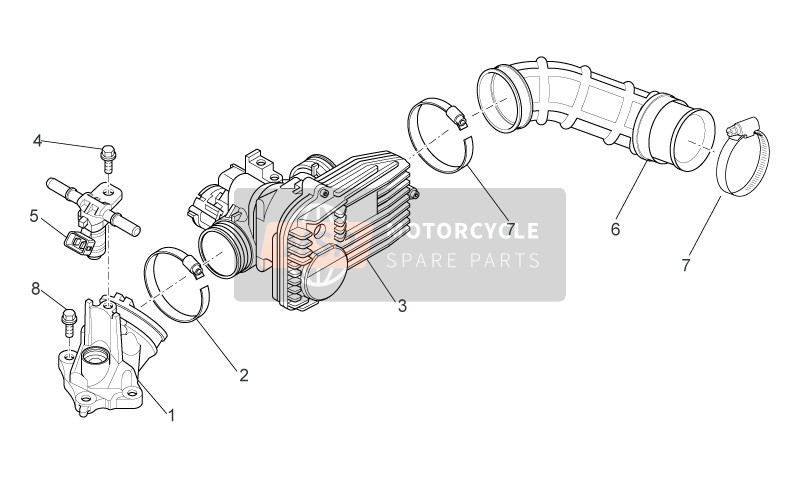 Aprilia Atlantic 300 2011 Cuerpo del acelerador para un 2011 Aprilia Atlantic 300