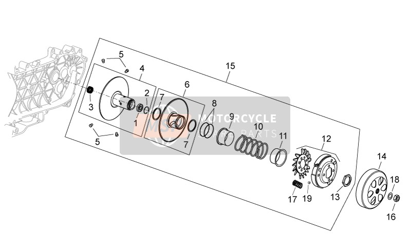 434673, Variator Spring, Piaggio, 1