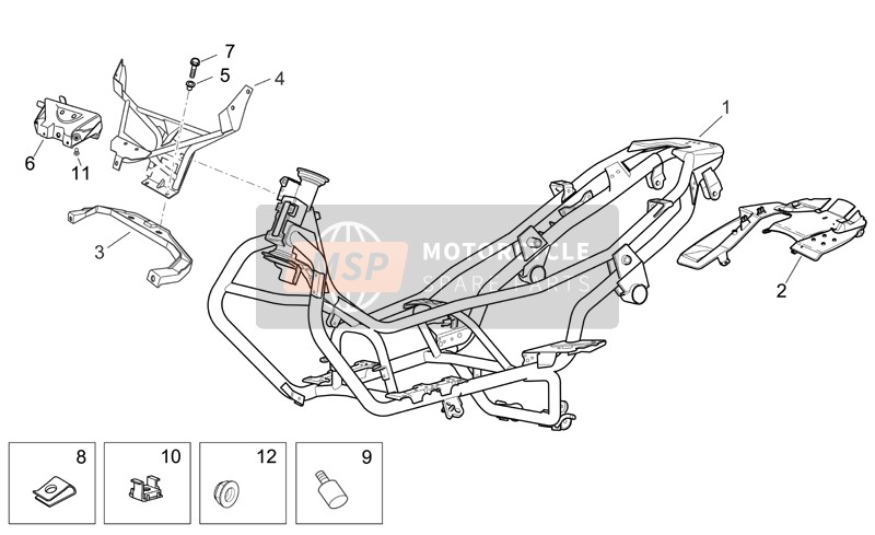 Aprilia Atlantic 400-500 Sprint 2007 Frame for a 2007 Aprilia Atlantic 400-500 Sprint