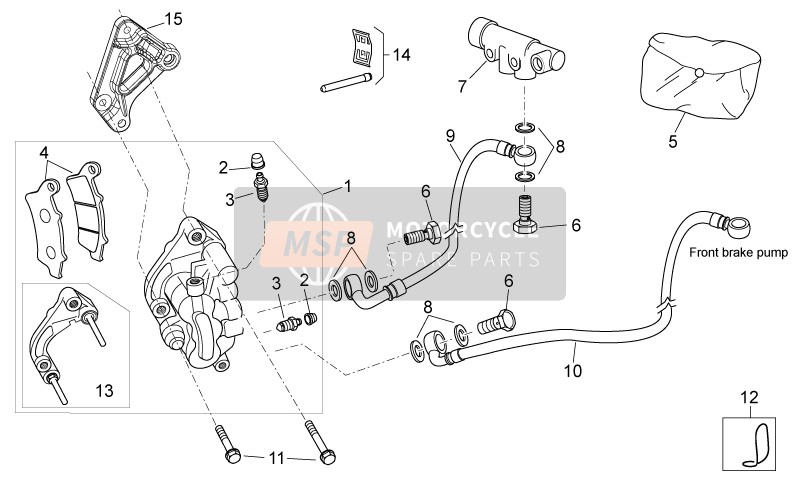 Aprilia Atlantic 400-500 Sprint 2006 Pinza de freno delantero para un 2006 Aprilia Atlantic 400-500 Sprint