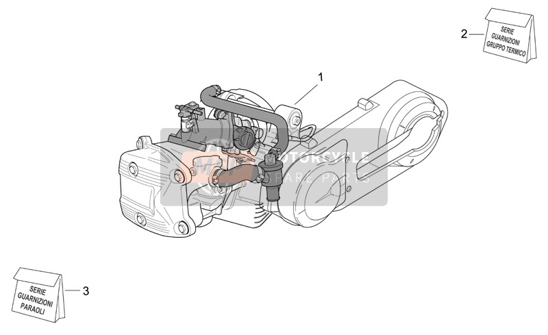 Aprilia Atlantic 400-500 Sprint 2008 Engine Assembly for a 2008 Aprilia Atlantic 400-500 Sprint