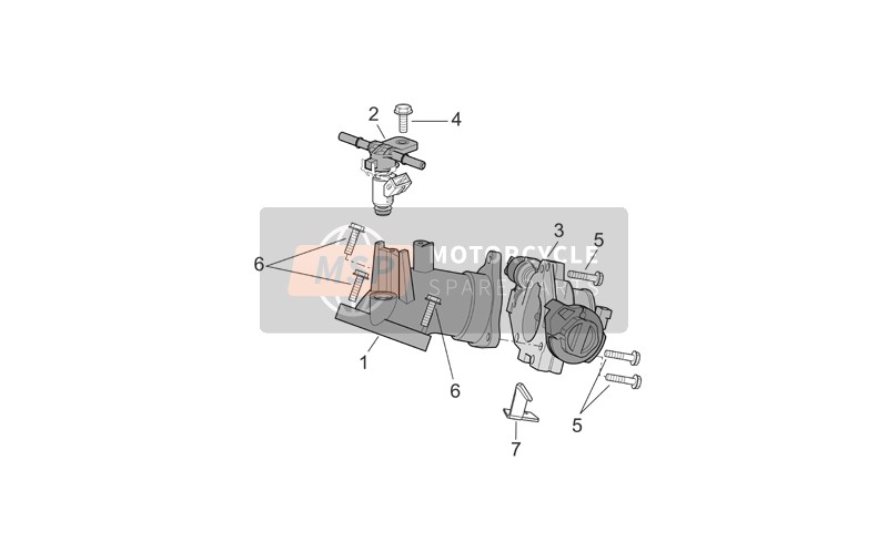 Aprilia Atlantic 400-500 Sprint 2006 Cuerpo del acelerador para un 2006 Aprilia Atlantic 400-500 Sprint