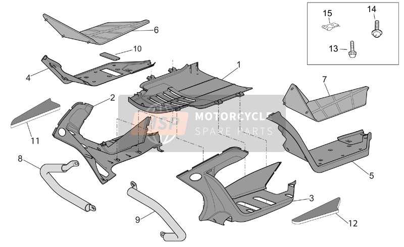 Aprilia Atlantic 500 2004 Central Body II for a 2004 Aprilia Atlantic 500