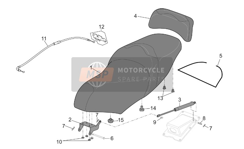 Aprilia Atlantic 500 2004 Saddle Unit for a 2004 Aprilia Atlantic 500