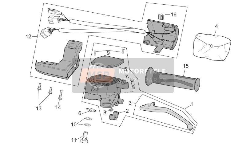 AP8127100, Lh Lights Selector, Piaggio, 0