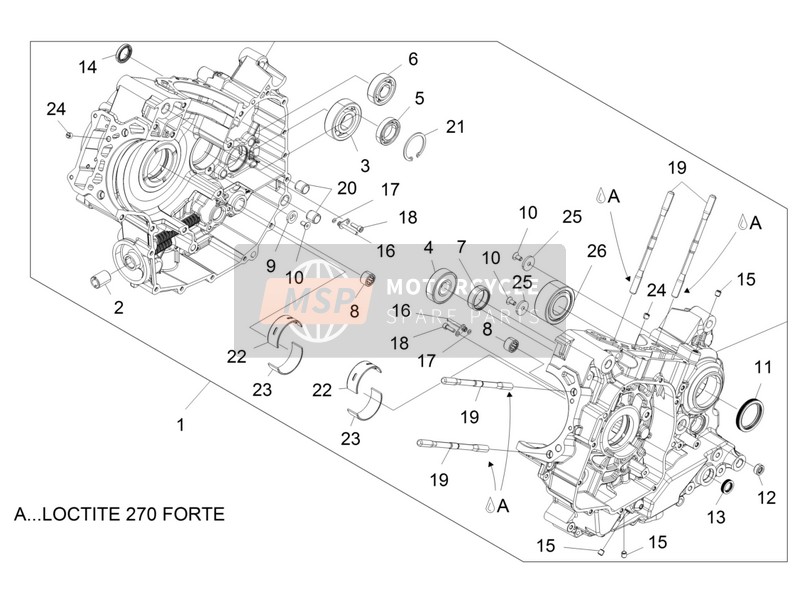 Aprilia Caponord 1200 USA 2015 Carter I pour un 2015 Aprilia Caponord 1200 USA