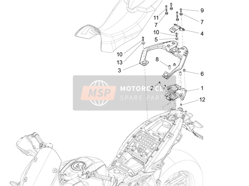 Aprilia Caponord 1200 Rally (3) 2016 Gepäckablage für ein 2016 Aprilia Caponord 1200 Rally (3)