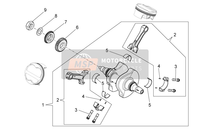 Aprilia Dorsoduro 1200 2010 Arbre de transmission pour un 2010 Aprilia Dorsoduro 1200