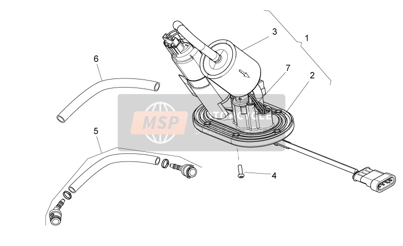 Aprilia Dorsoduro 750 ABS USA 2015 Fuel Pump for a 2015 Aprilia Dorsoduro 750 ABS USA