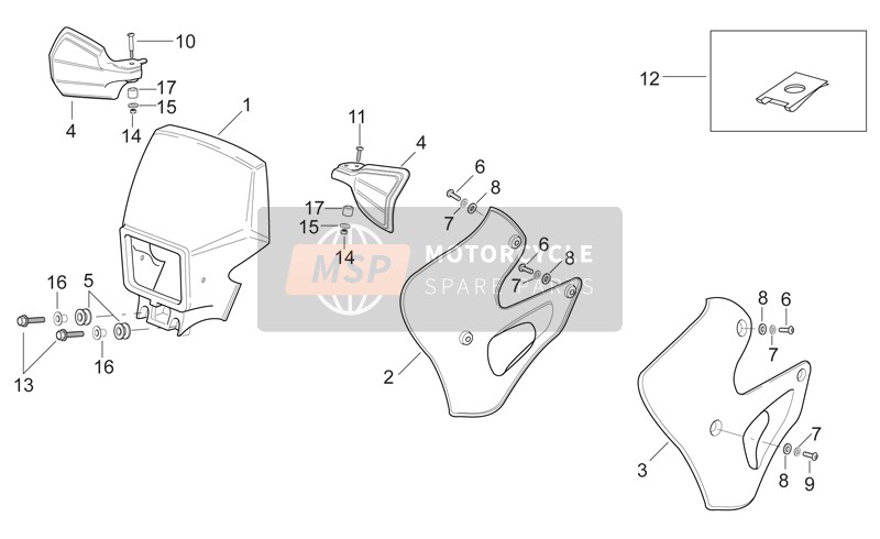 AP8120278, Spacer, Piaggio, 2