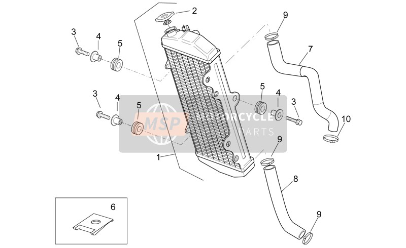 AP8101576, Water Cooler Filler Cap, Piaggio, 1