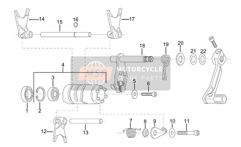 AP0258138, Forchetta 5-6 V.Ta', Piaggio, 0