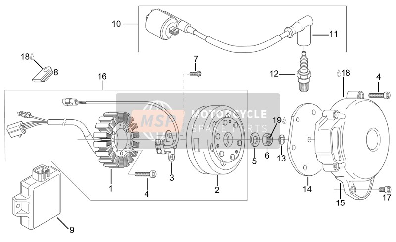 Aprilia ETX 125 1998 Ignition Unit for a 1998 Aprilia ETX 125