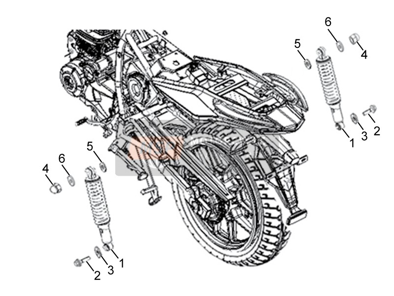 RB000647, Te Schraube Mit Flansch, M10X1.25, Piaggio, 0