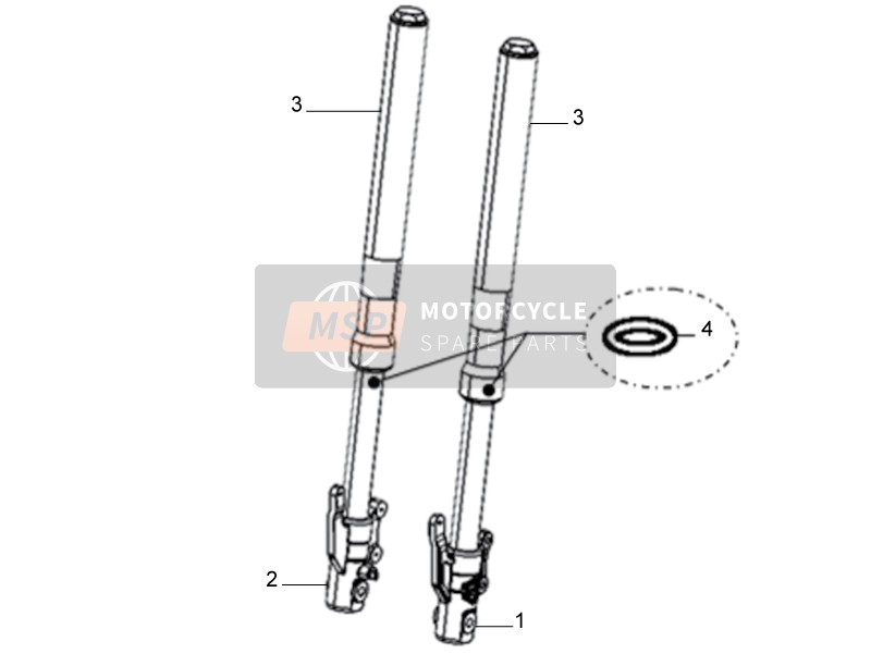 RB000581, Front Shock Absorber Tube, Piaggio, 0