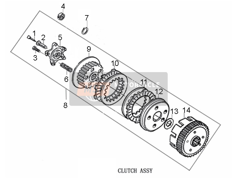 Aprilia ETX 150 2014 Clutch Assembly for a 2014 Aprilia ETX 150