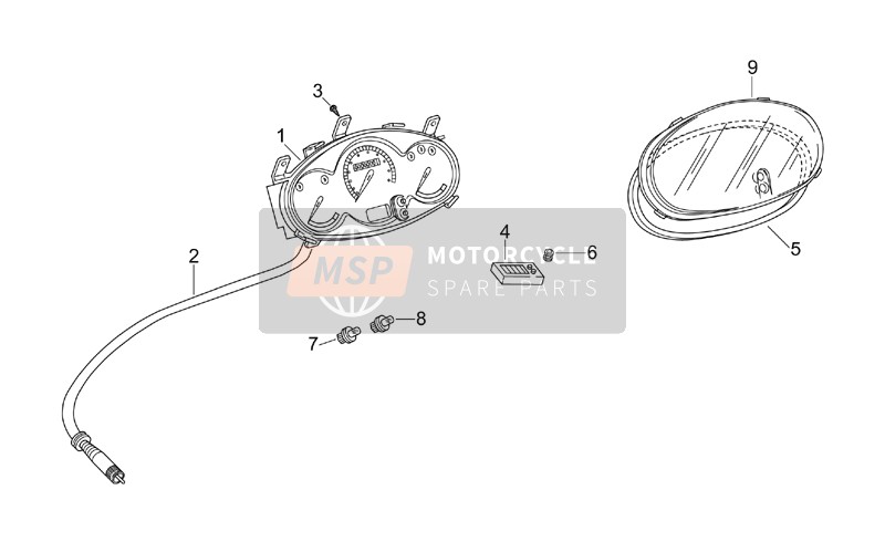 Aprilia Leonardo 125-150 1997 Dashboard for a 1997 Aprilia Leonardo 125-150