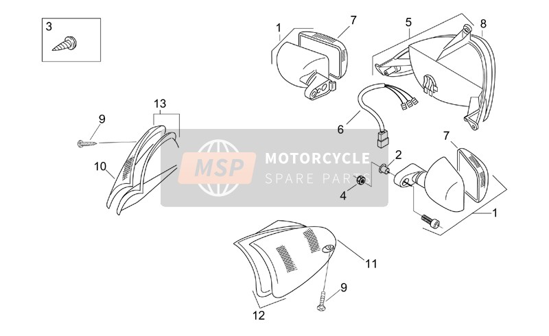 Aprilia Leonardo 125-150 1996 Lights II for a 1996 Aprilia Leonardo 125-150