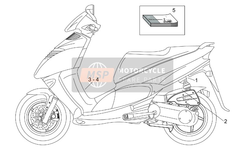 Aprilia Leonardo 125-150 1996 Plate Set And Handbook for a 1996 Aprilia Leonardo 125-150