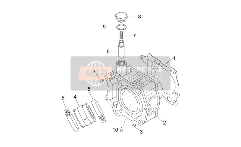 Aprilia Leonardo 125-150 1996 Cylindre pour un 1996 Aprilia Leonardo 125-150