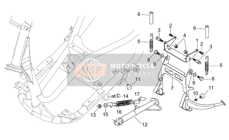 Aprilia Leonardo 125-150 1999 Central Stand for a 1999 Aprilia Leonardo 125-150