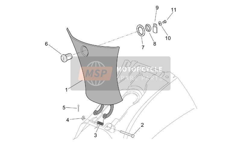 Aprilia Leonardo 125-150 1999 Central Body - Tunnel for a 1999 Aprilia Leonardo 125-150