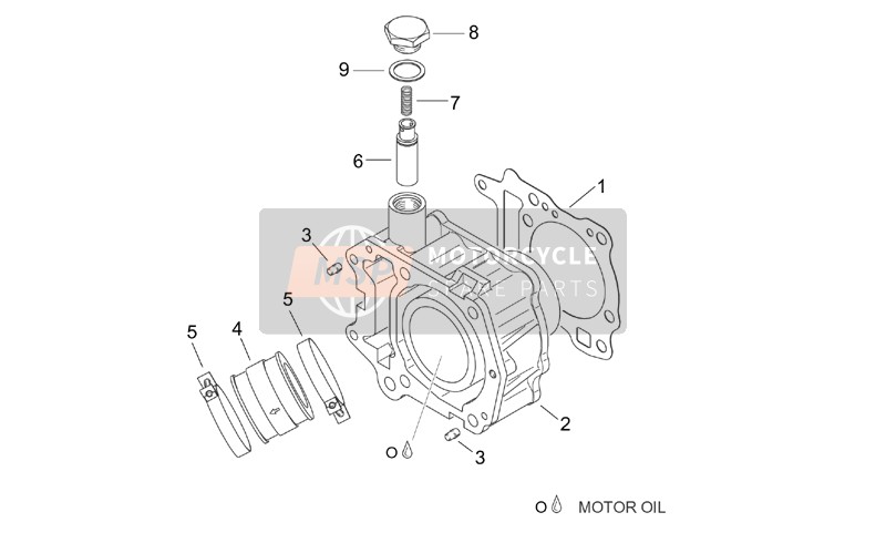 Aprilia Leonardo 125-150 1999 Cylinder for a 1999 Aprilia Leonardo 125-150