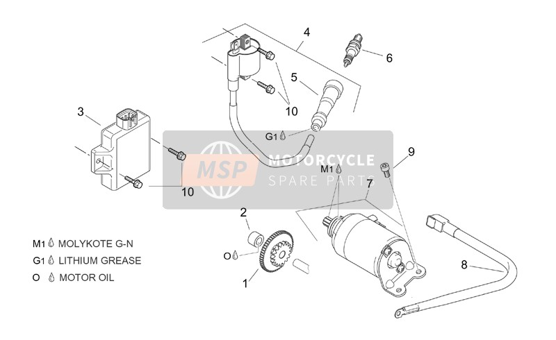 Aprilia Leonardo 125-150 2001 Starter Motor for a 2001 Aprilia Leonardo 125-150