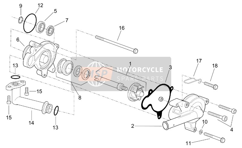 Aprilia Leonardo 250 ST (eng.Yamaha) 2001 Water Pump for a 2001 Aprilia Leonardo 250 ST (eng.Yamaha)