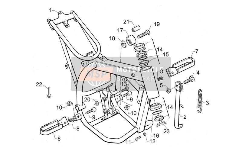 Aprilia Mini RX Experience 2003 Frame for a 2003 Aprilia Mini RX Experience