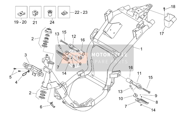 Aprilia Mojito 125 2000 Cadre pour un 2000 Aprilia Mojito 125