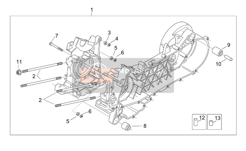 Aprilia Mojito 125 2001 Crank-Case for a 2001 Aprilia Mojito 125