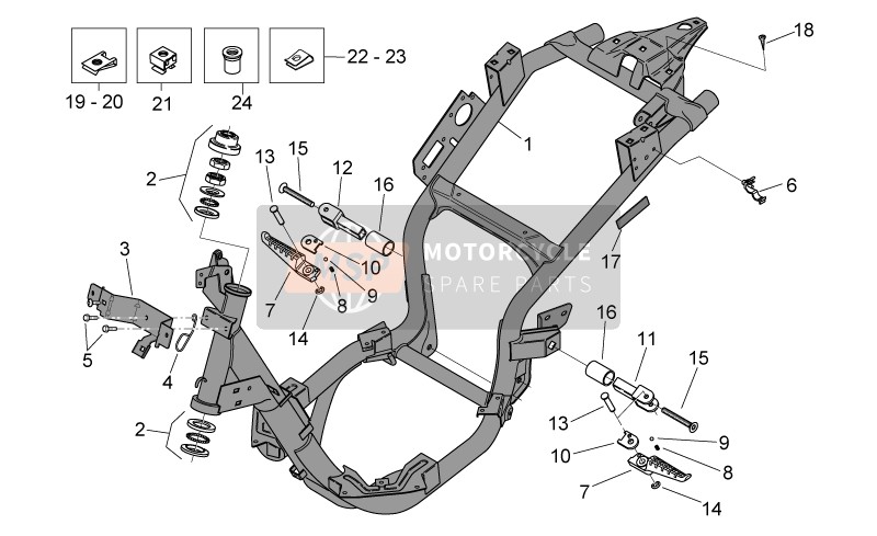 Aprilia Mojito 125 E3 2008 Frame for a 2008 Aprilia Mojito 125 E3