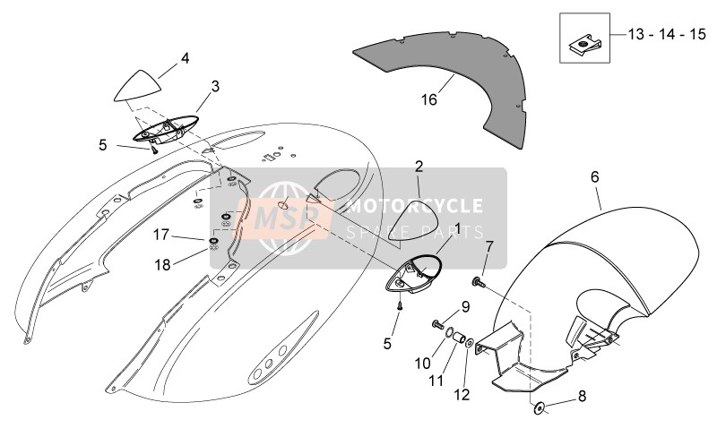 AP8268955, Coperchio Ind.Dir.Post.Dx V.Bia.Apr., Piaggio, 0