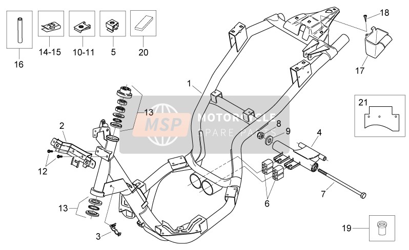 AP8235168, Frame With ELECTRO-COATING, Piaggio, 0