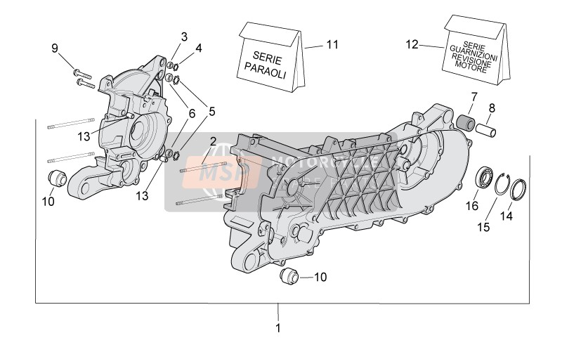 434735, Lager 20X47X14, Piaggio, 1