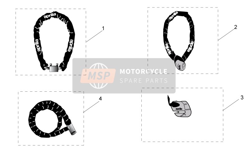 Aprilia Mojito Custom 50 2T (eng. Piaggio) 2008 Accessory - Mechanics Anti-Theft for a 2008 Aprilia Mojito Custom 50 2T (eng. Piaggio)