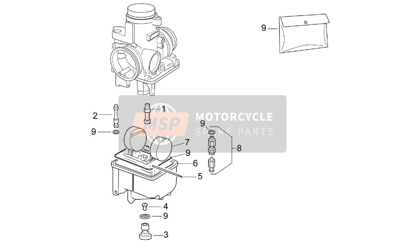 AP8106791, Schwimmergehäuse, Piaggio, 1