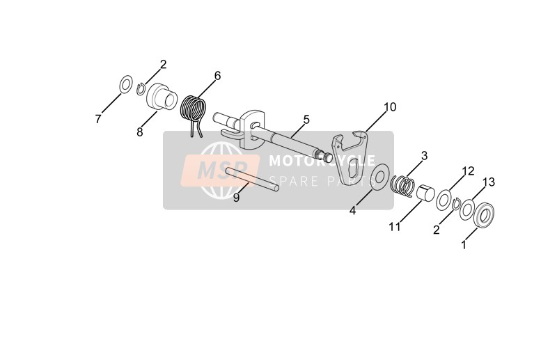 Aprilia MX 50 2002 Selector voor een 2002 Aprilia MX 50