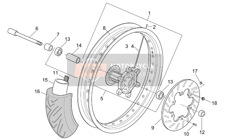 AP8208918, Front Wheel. Stainless Steel, Piaggio, 0