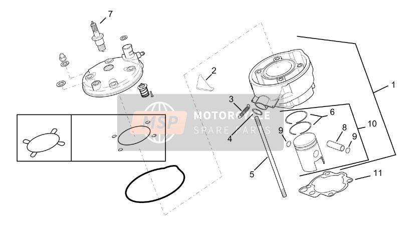 Aprilia MX 50 2004 Piston pour un 2004 Aprilia MX 50