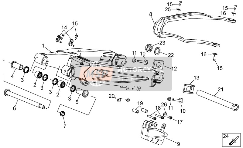 891226, Swing Arm, Piaggio, 0