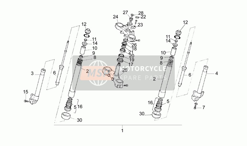 Aprilia PEGASO 125 1993 Front Fork for a 1993 Aprilia PEGASO 125