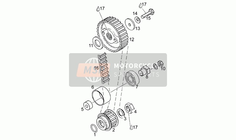 AP0940485, Screw M8X30, Piaggio, 1