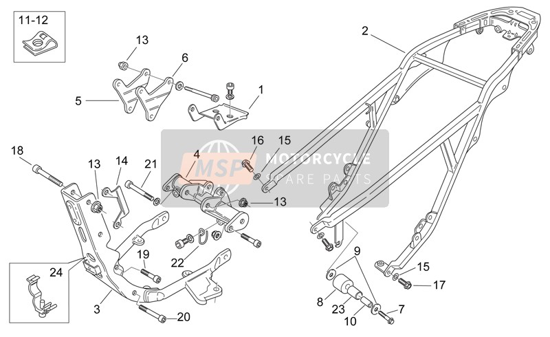 AP8101108, Spacer, Piaggio, 4